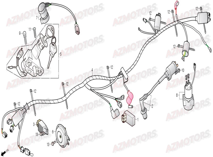 EQUIPEMENT ELECTRIQUE DAELIM AROMA 125