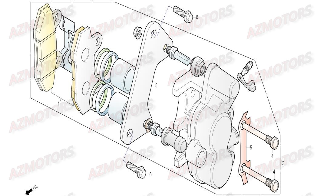 Etrier De Frein Avant DAELIM Pieces Scooter DAELIM Aroma 125cc