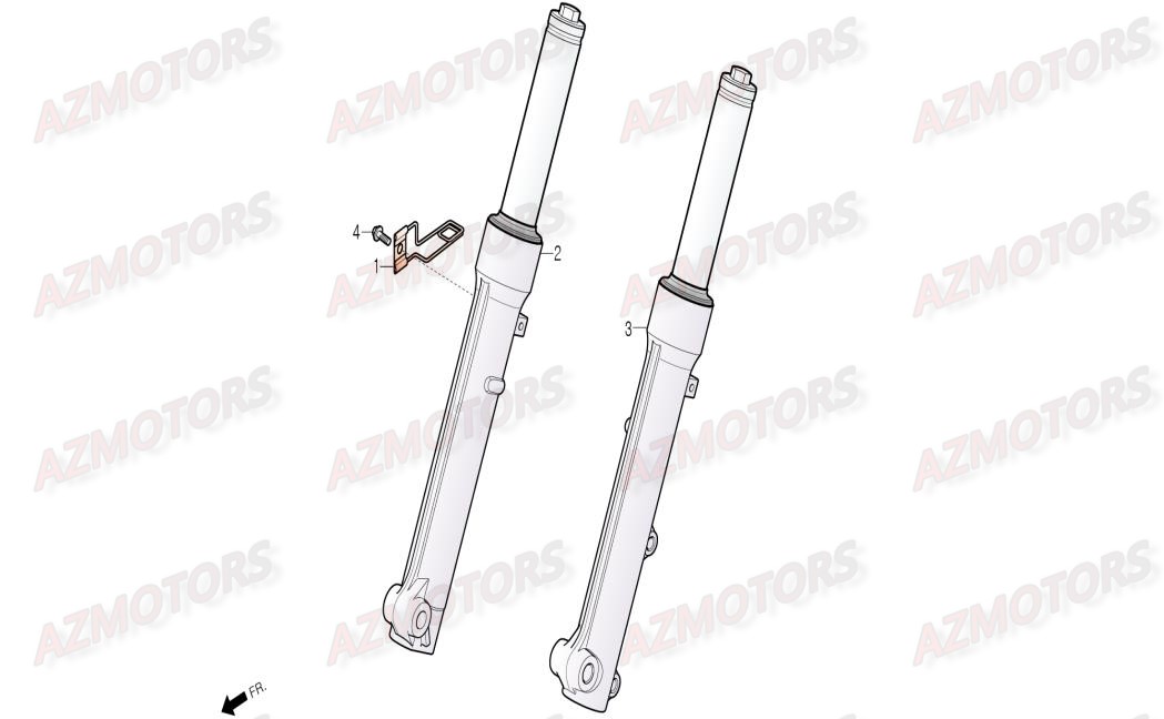 Fourche DAELIM Pieces Scooter DAELIM Aroma 125cc