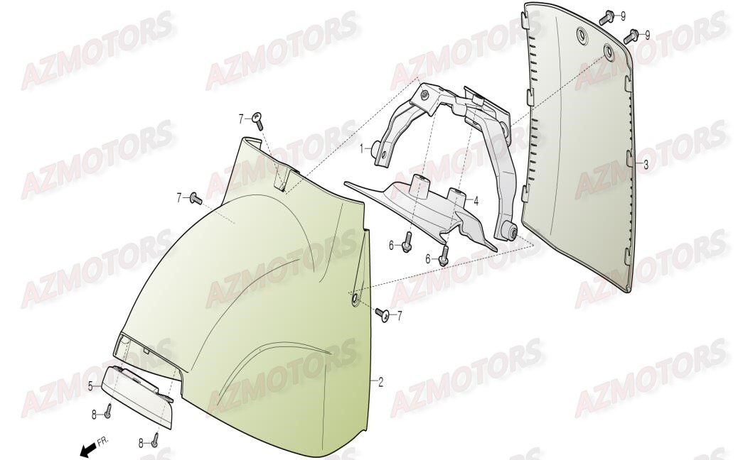 Garde Boue Avant DAELIM Pieces Scooter DAELIM Aroma 125cc