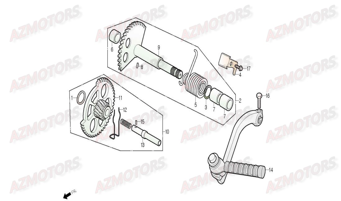 Kick Demarreur DAELIM Pieces Scooter DAELIM Aroma 125cc