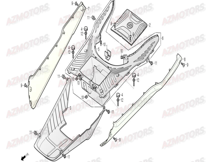 Plancher DAELIM Pieces Scooter DAELIM Aroma 125cc