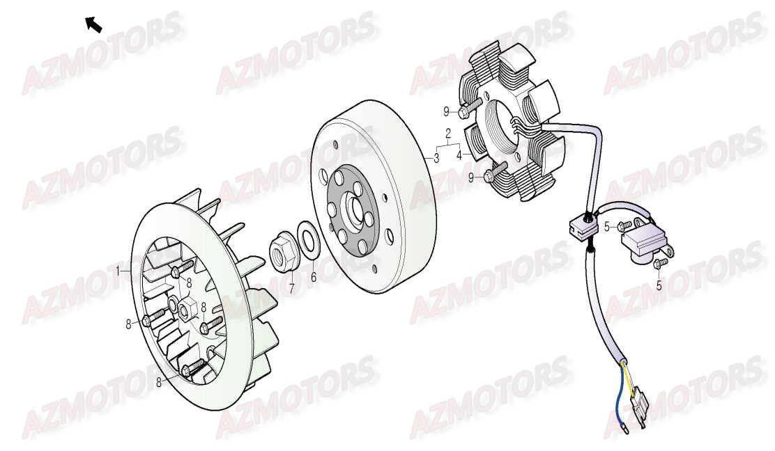 Stator Rotor DAELIM Pieces Scooter DAELIM Aroma 125cc