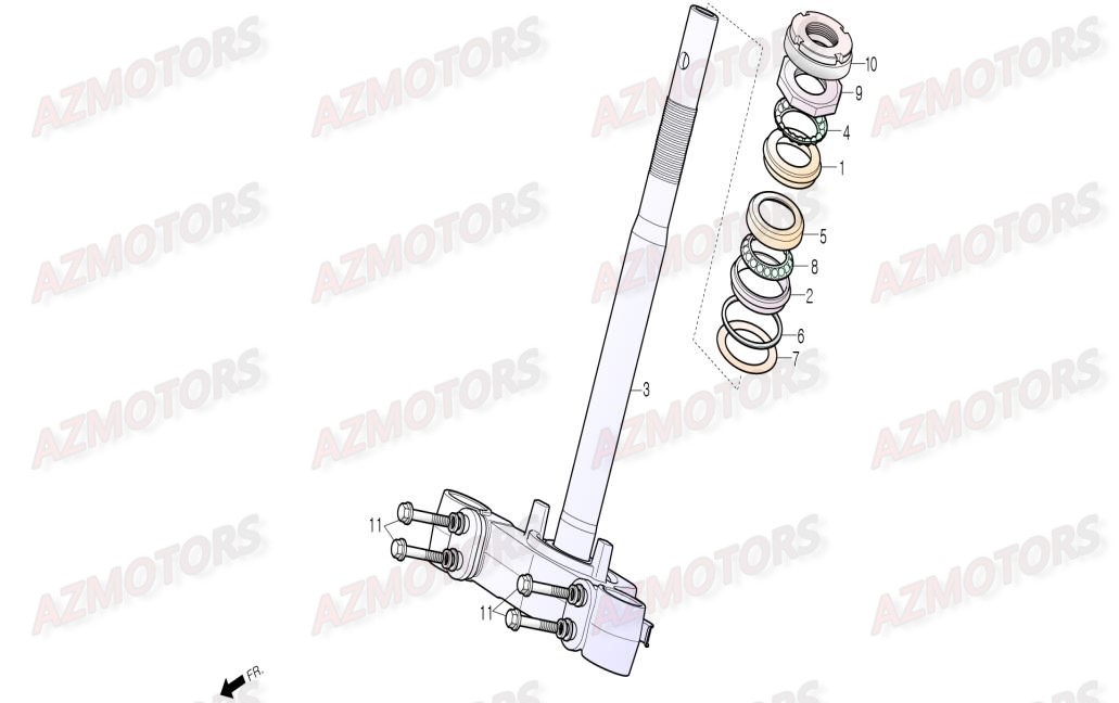 Te De Direction DAELIM Pieces Scooter DAELIM Aroma 125cc