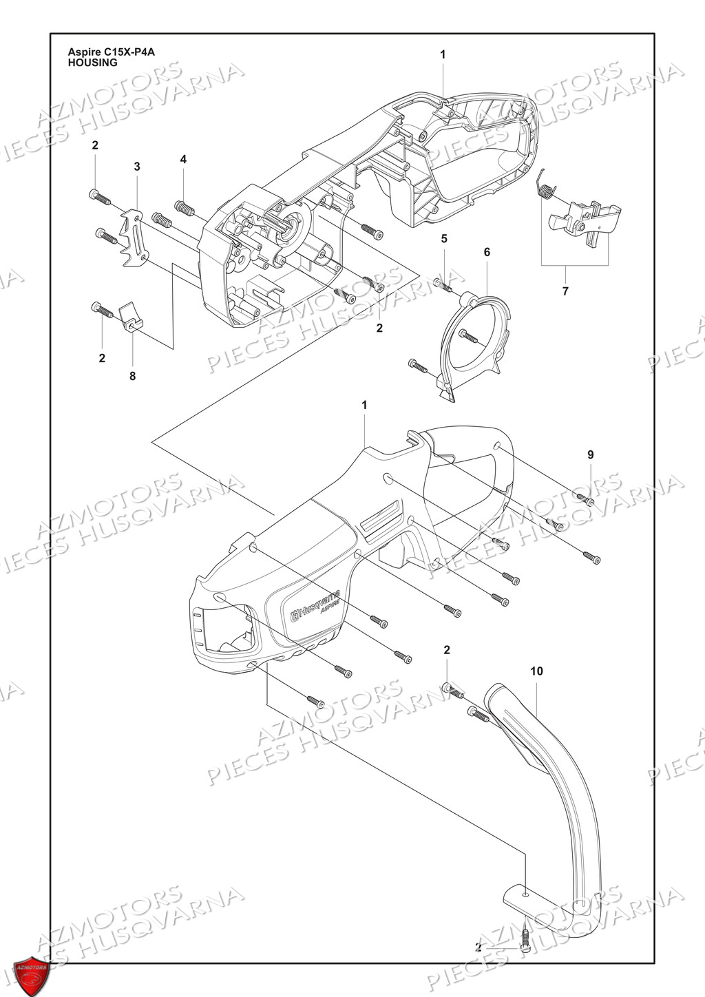 Carter HUSQVARNA PIECES TRONCONNEUSE Aspire C15X-P4A HUSQVARNA