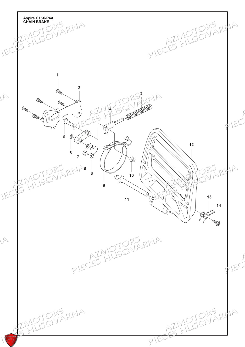 Frein HUSQVARNA PIECES TRONCONNEUSE Aspire C15X-P4A HUSQVARNA