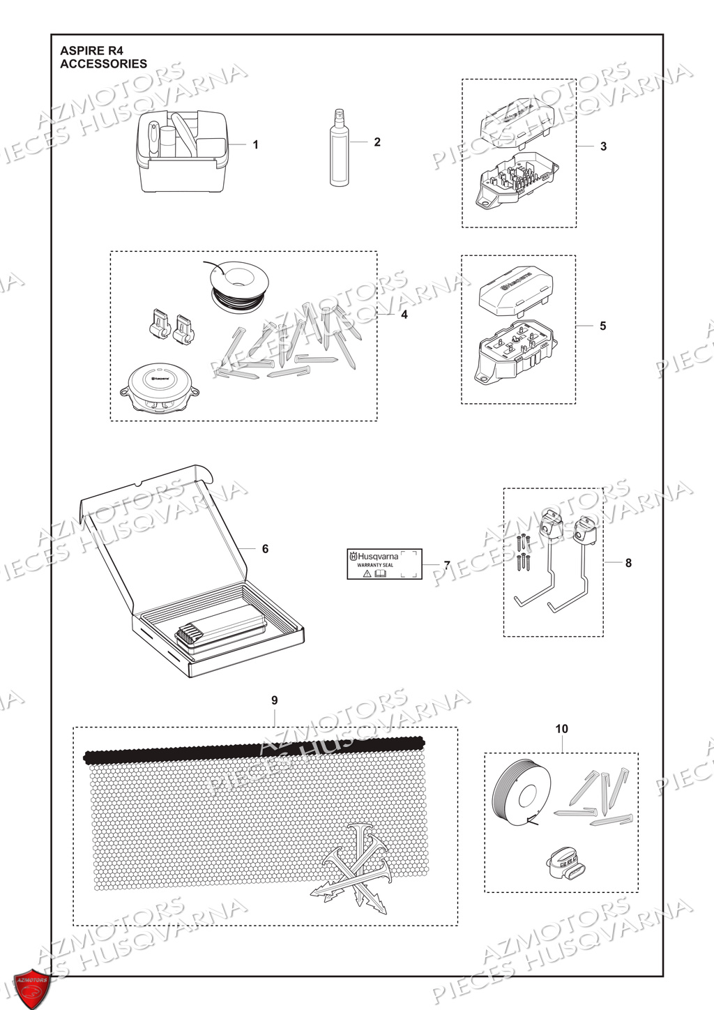 Accessoires HUSQVARNA PIECES ASPIRE_R4 ROBOT TONDEUSE HUSQVARNA