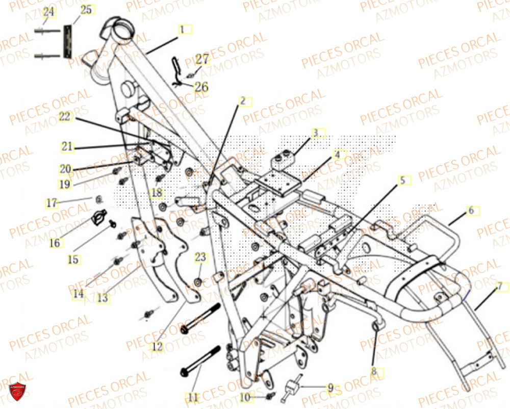 Chassis ORCAL Pièces Orcal ASTOR 3 125cc EURO5+