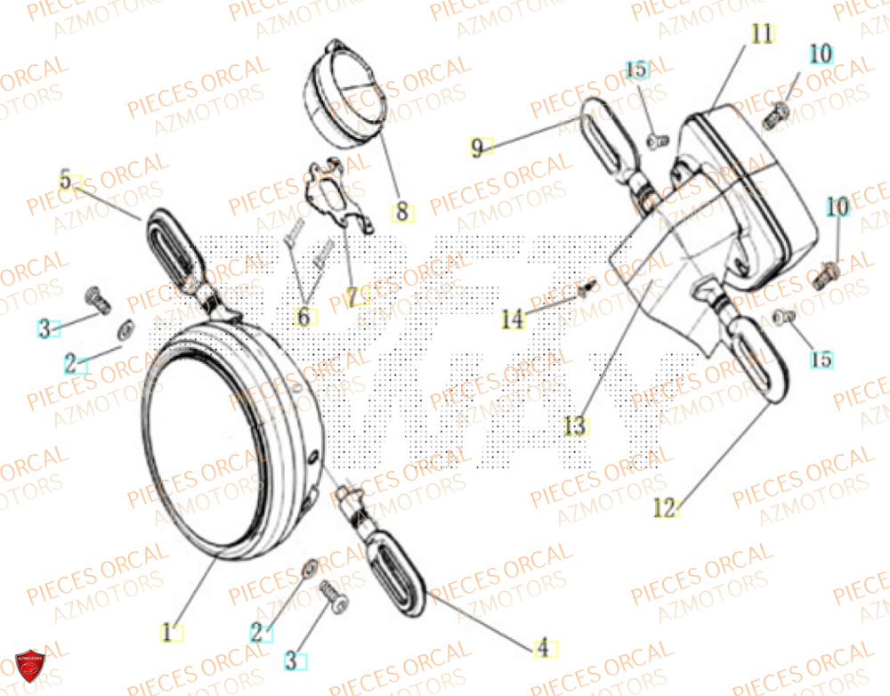 Compteur ORCAL Pièces Orcal ASTOR 3 125cc EURO5+