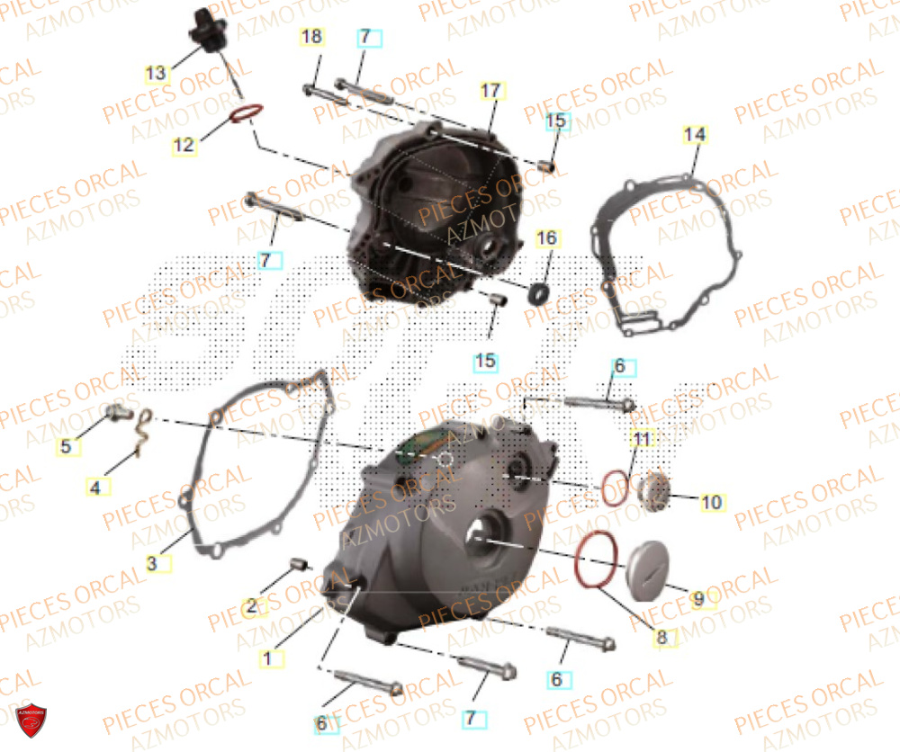 Couvre Carter ORCAL Pièces Orcal ASTOR 3 125cc EURO5+