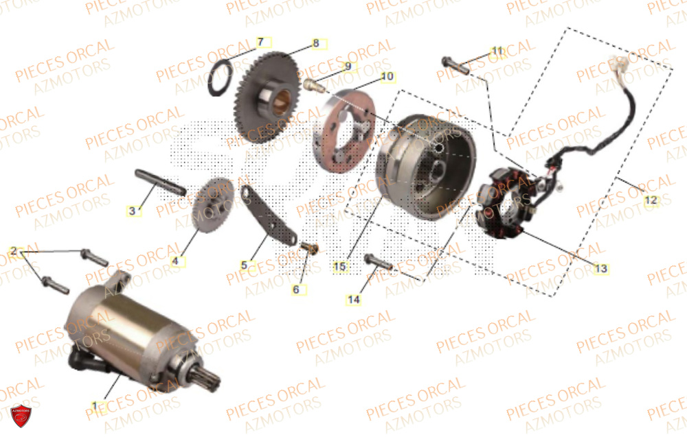 Demarreur ORCAL Pièces Orcal ASTOR 3 125cc EURO5+