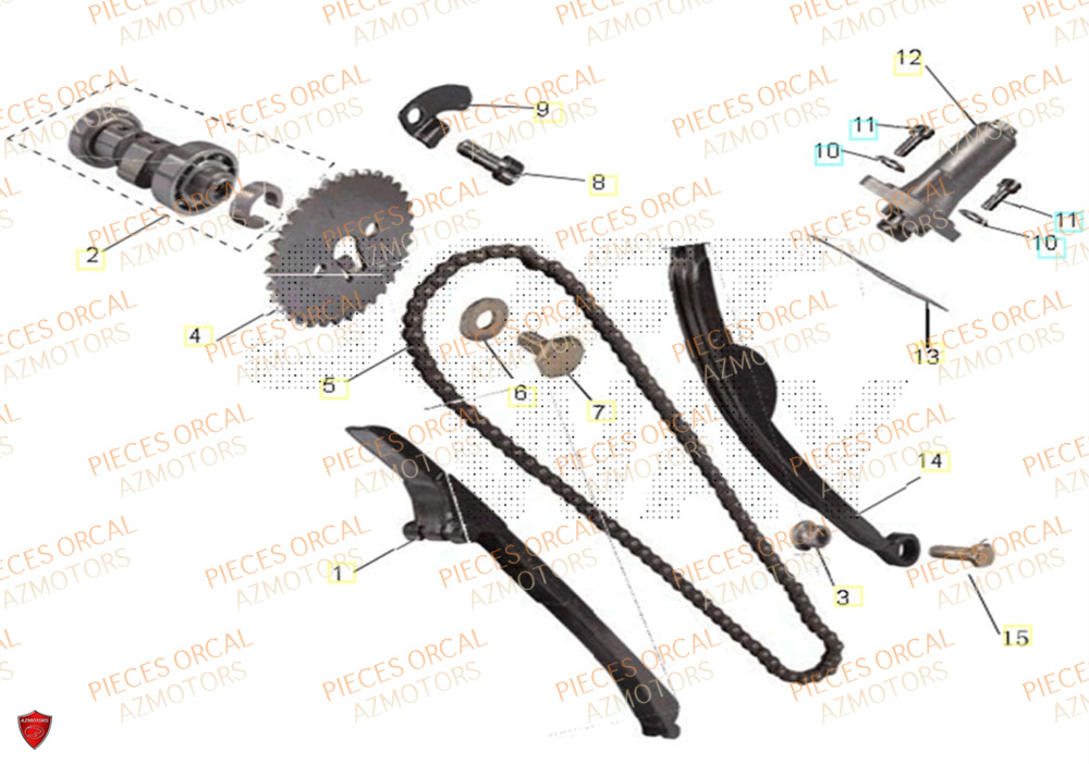 Distribution ORCAL Pièces Orcal ASTOR 3 125cc EURO5+