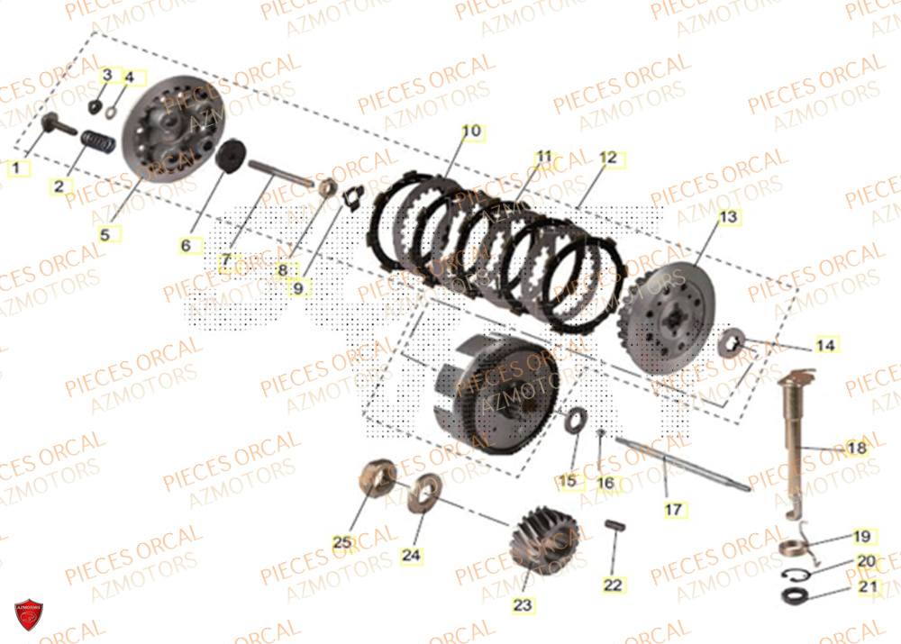 Embrayage ORCAL Pièces Orcal ASTOR 3 125cc EURO5+