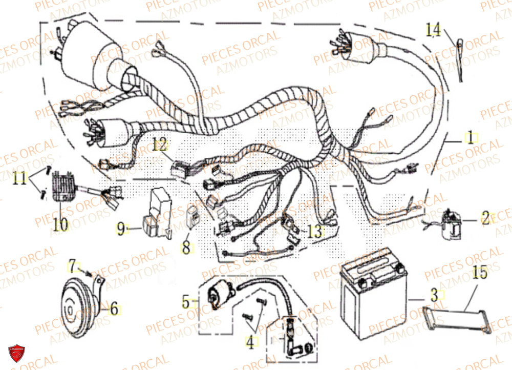 Equipement Electrique ORCAL Pièces Orcal ASTOR 3 125cc EURO5+