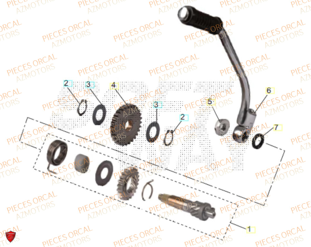Kick ORCAL Pièces Orcal ASTOR 3 125cc EURO5+