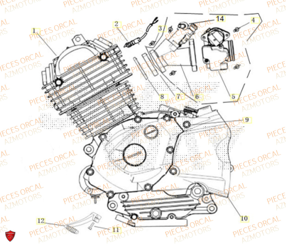 Moteur ORCAL Pièces Orcal ASTOR 3 125cc EURO5+