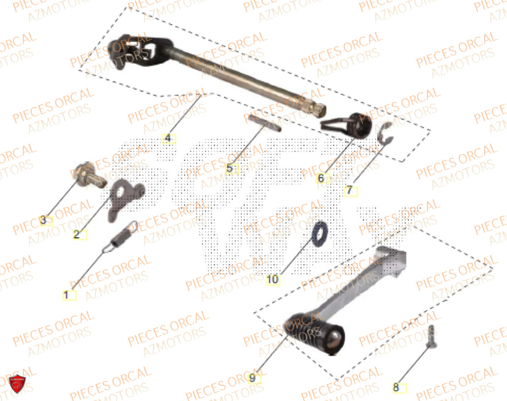 Selecteur ORCAL Pièces Orcal ASTOR 3 125cc EURO5+