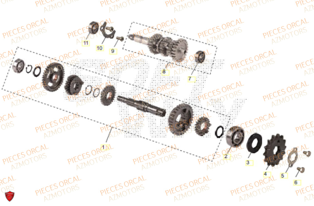 Transmission ORCAL Pièces Orcal ASTOR 3 125cc EURO5+