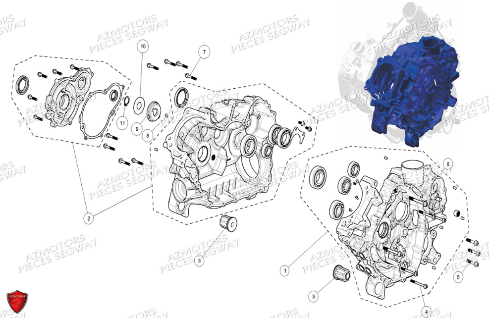 Carters Moteur SEGWAY Pièces SNARLER AT6 L EPS DELUXE
