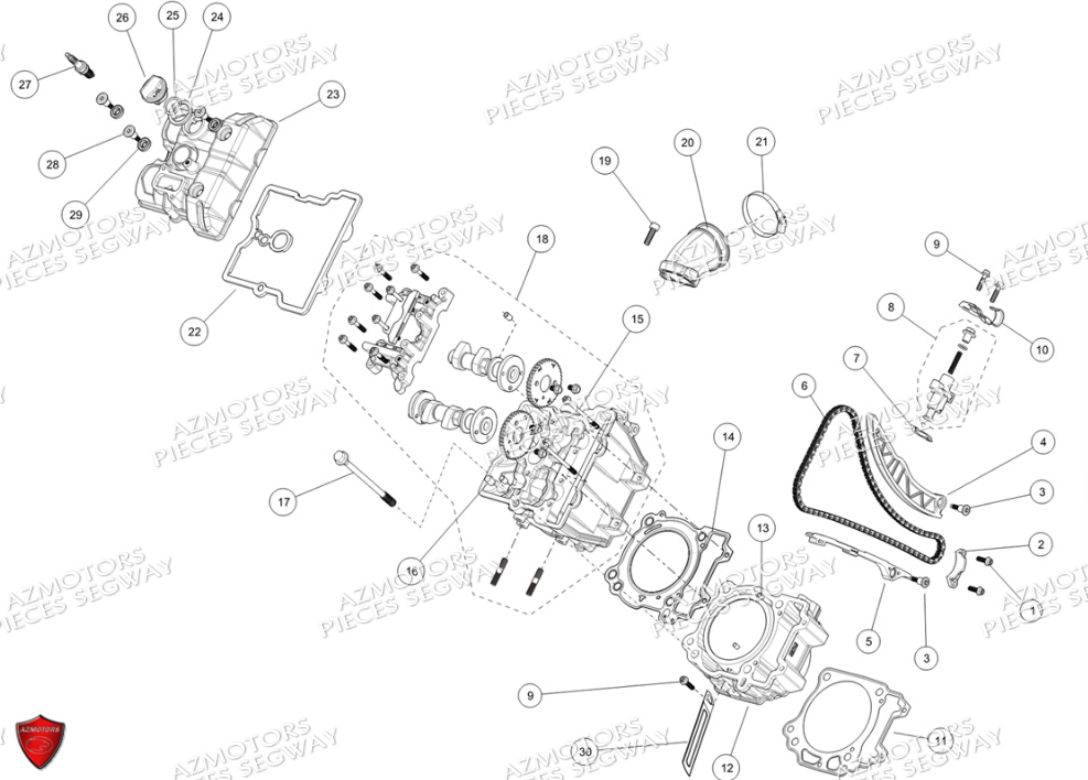 Culasse Cylindre Distribution SEGWAY Pièces SNARLER AT6 L EPS DELUXE