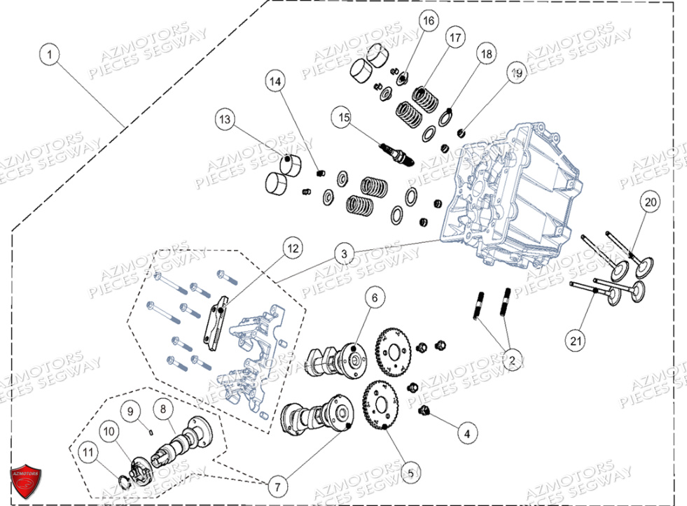 ENSEMBLE CULASSE SEGWAY AT6L