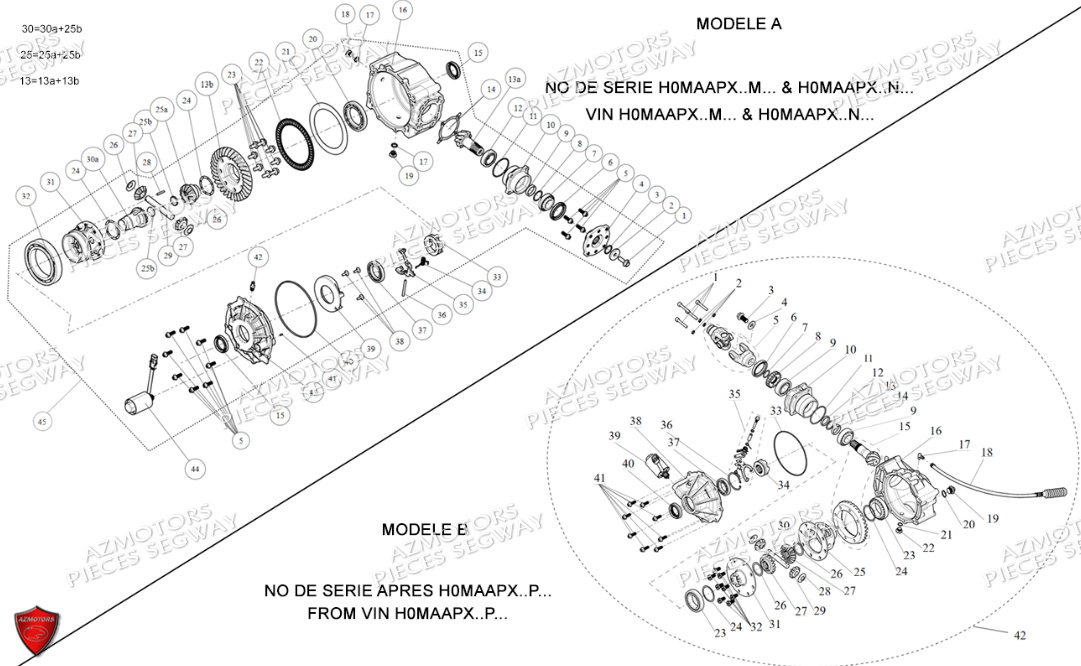 Pont Arriere Differentiel SEGWAY Pièces SNARLER AT6 L EPS DELUXE