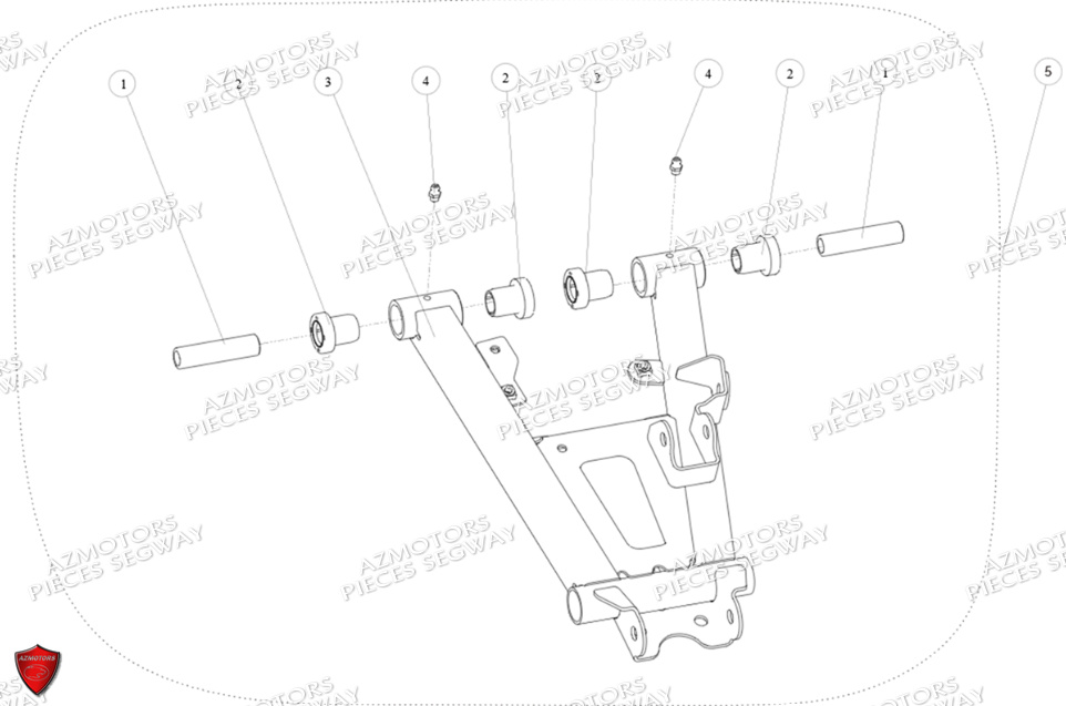 TRIANGLE ARRIERE INFERIEUR DROIT SEGWAY AT6L