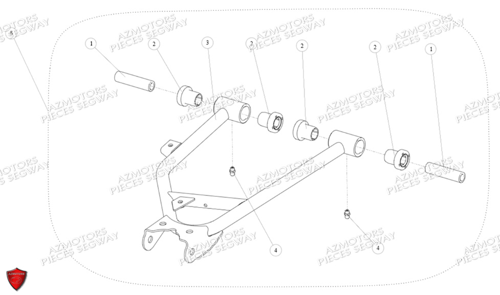 Triangle Arriere Superieur Gauche SEGWAY Pièces SNARLER AT6 L EPS DELUXE