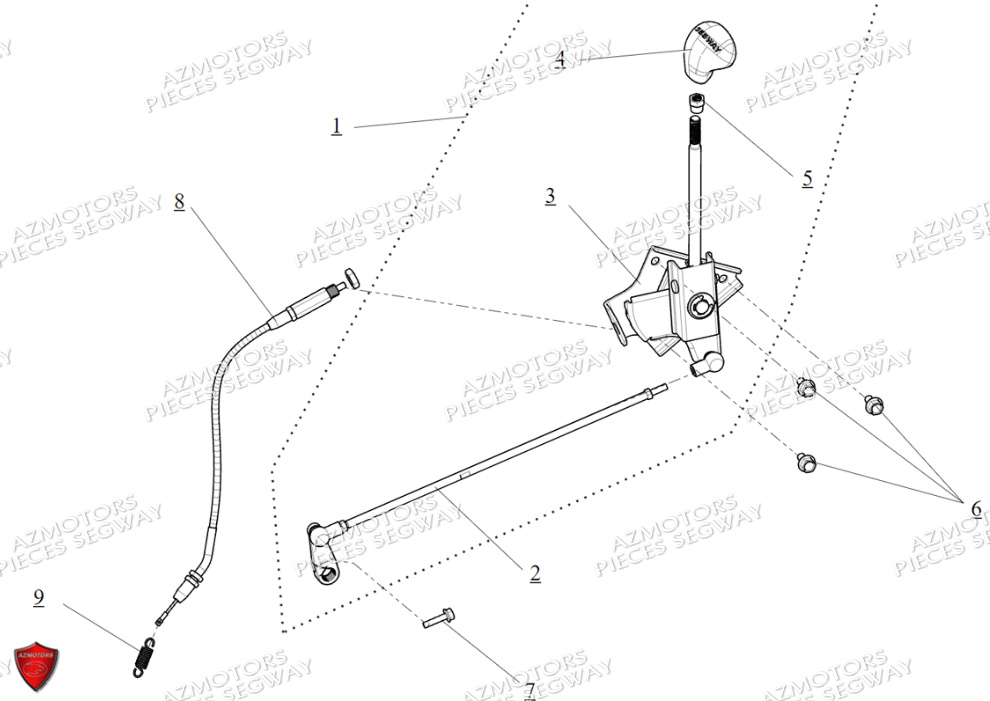 Tringlerie De Vitesse SEGWAY Pièces SNARLER AT6 L EPS DELUXE