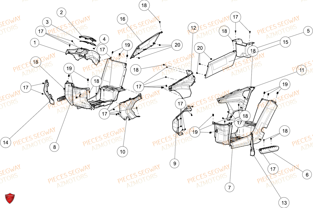 Carrosserie SEGWAY Pièces AT6L STANDARD CHASSIS LONG