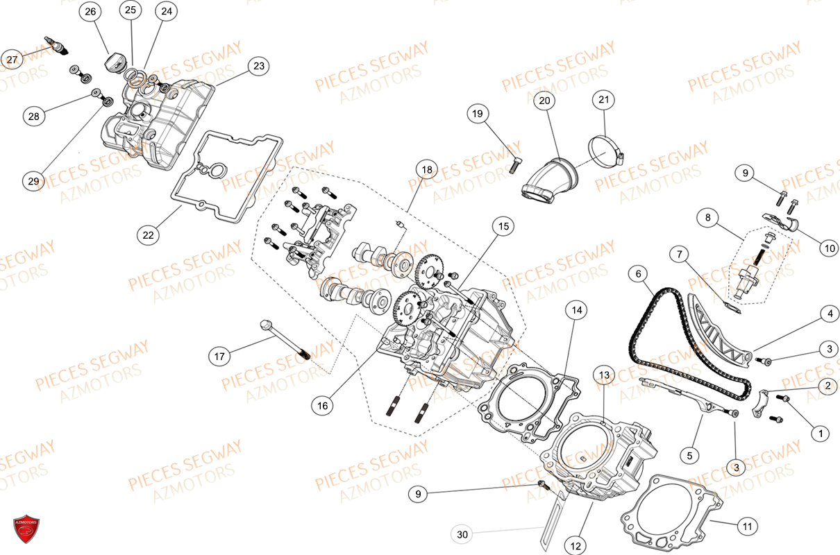 Cylindre SEGWAY Pièces AT6L STANDARD CHASSIS LONG