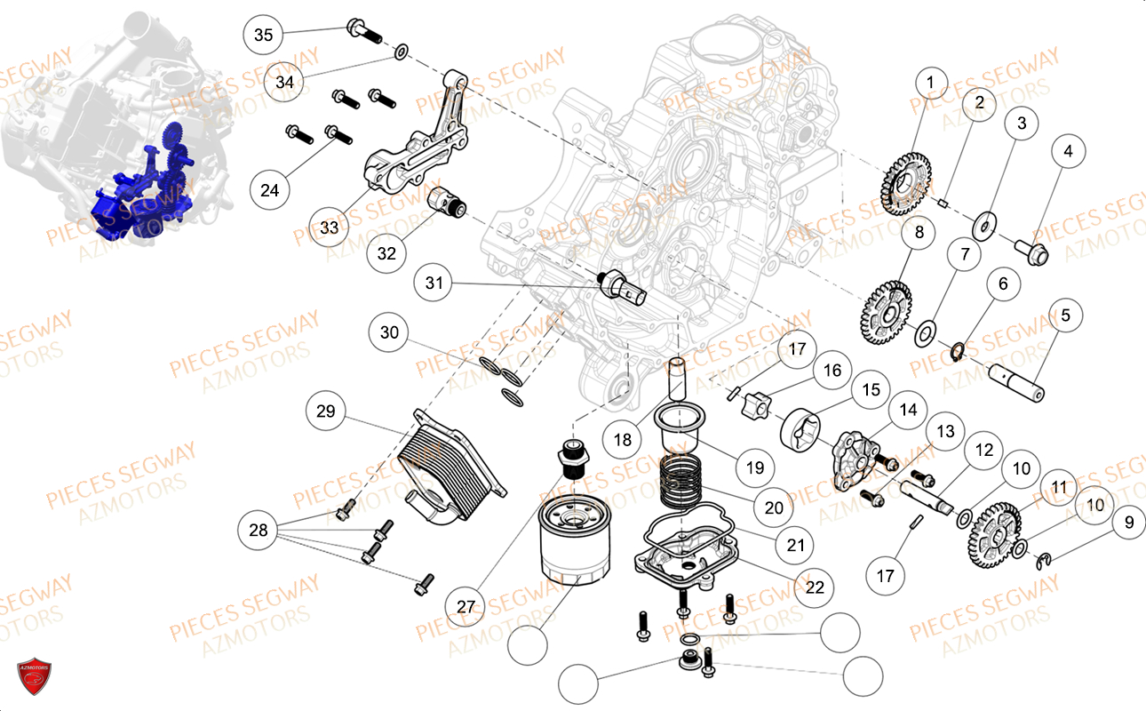Lubrification SEGWAY Pièces AT6L STANDARD CHASSIS LONG