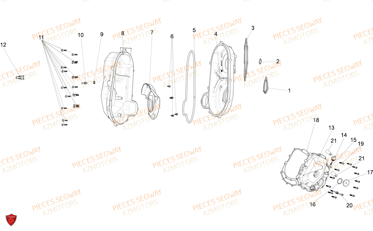 Caches Variateur SEGWAY Pièces SNARLER AT6S LUXE