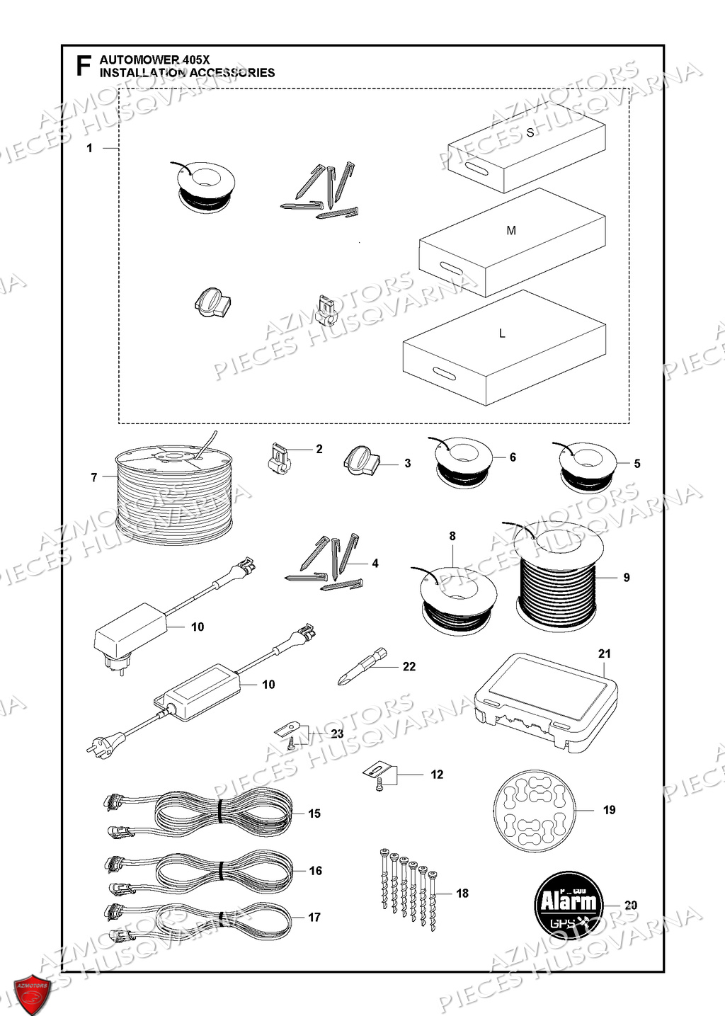 Accessoires D Installation HUSQVARNA PIECES 405X ROBOT TONDEUSE HUSQVARNA