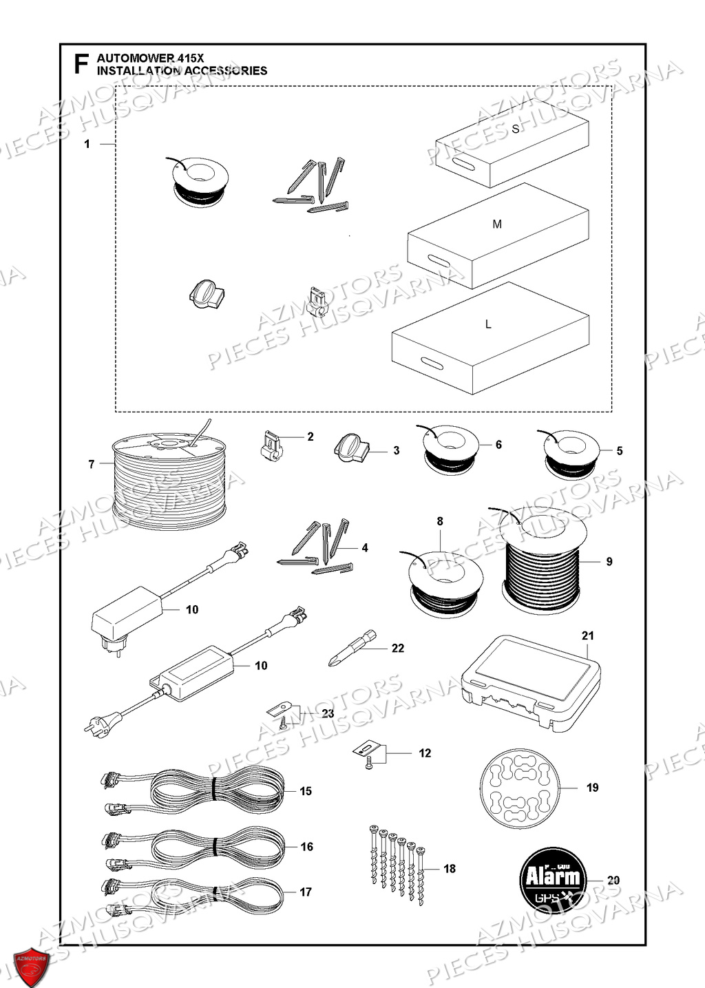 Accessoires D Installation HUSQVARNA PIECES 415X ROBOT TONDEUSE HUSQVARNA