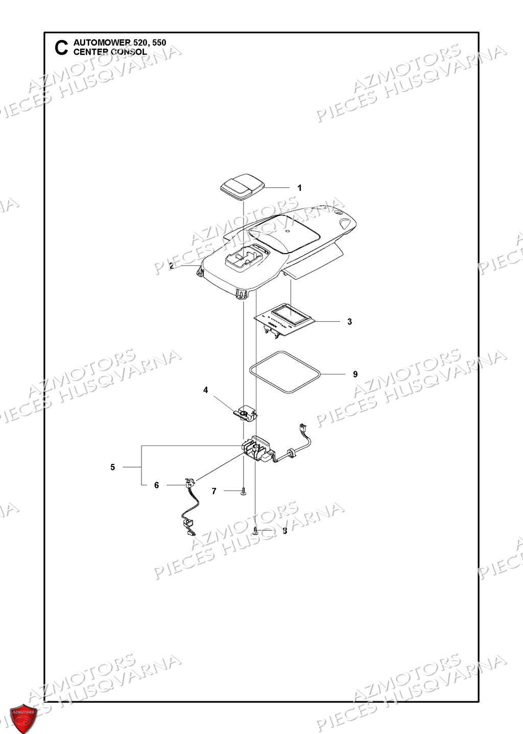 Console HUSQVARNA PIECES AUTOMOWER 520 ROBOT TONDEUSE HUSQVARNA