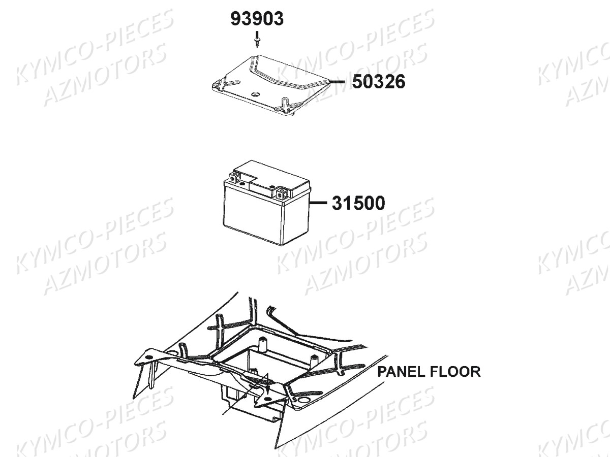 BATTERIE YTX9-BS YUASA (ORIGINE) KYMCO pour Batterie de Agility-carry-125i