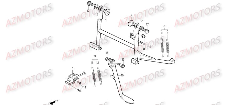 Bequille DAELIM Pièces Scooter DAELIM B-BONE 125cc
