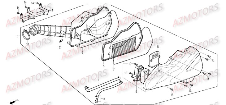 Boite A Air DAELIM Pièces Scooter DAELIM B-BONE 125cc
