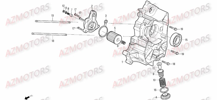 Carter Droit DAELIM Pièces Scooter DAELIM B-BONE 125cc
