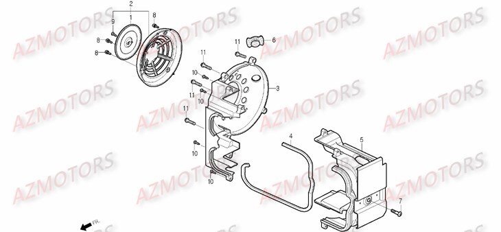 Convoyeur De Refroidissement DAELIM Pièces Scooter DAELIM B-BONE 125cc
