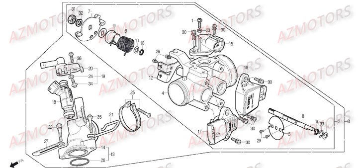 Corps D Admission DAELIM Pièces Scooter DAELIM B-BONE 125cc
