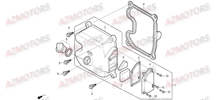 Couvre Cylindre DAELIM Pièces Scooter DAELIM B-BONE 125cc
