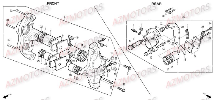 Etrier De Frein DAELIM Pièces Scooter DAELIM B-BONE 125cc
