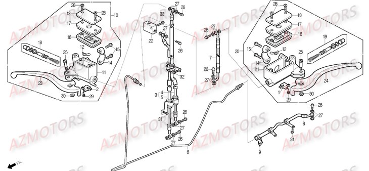 Maitre Cylindre DAELIM Pièces Scooter DAELIM B-BONE 125cc
