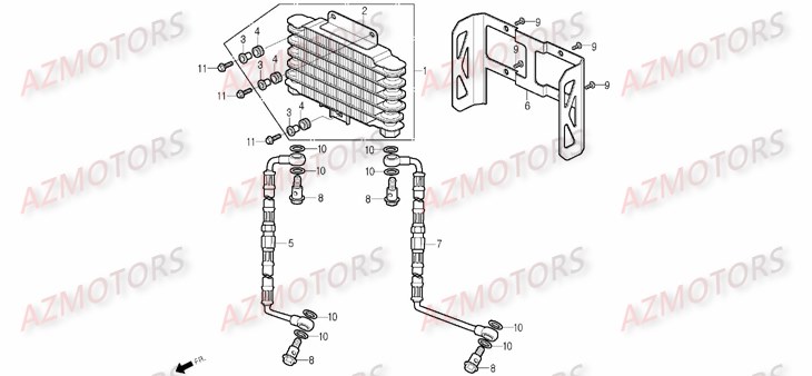 Radiateur DAELIM Pièces Scooter DAELIM B-BONE 125cc
