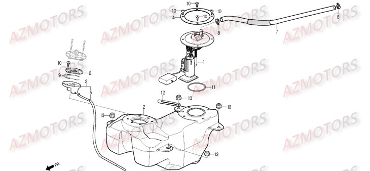 Reservoir A Essence DAELIM Pièces Scooter DAELIM B-BONE 125cc
