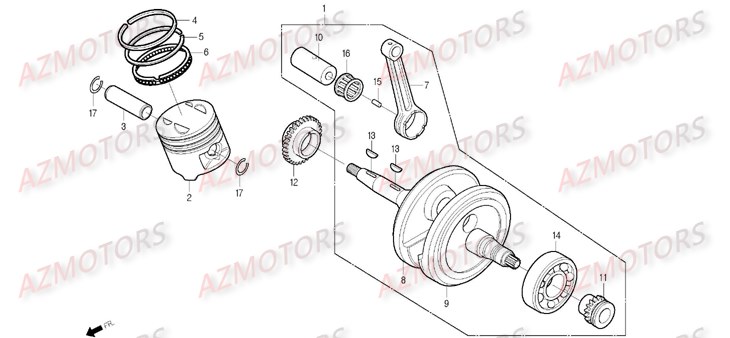 Villebrequin DAELIM Pièces Scooter DAELIM B-BONE 125cc
