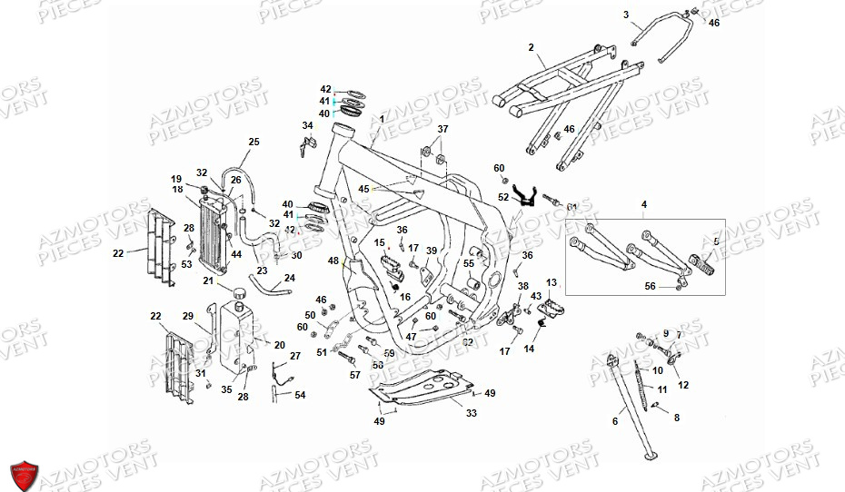 Chassis VENT PIECES HM 50 BAJA & 50 DERAPAPAGE RR (2010-2011)