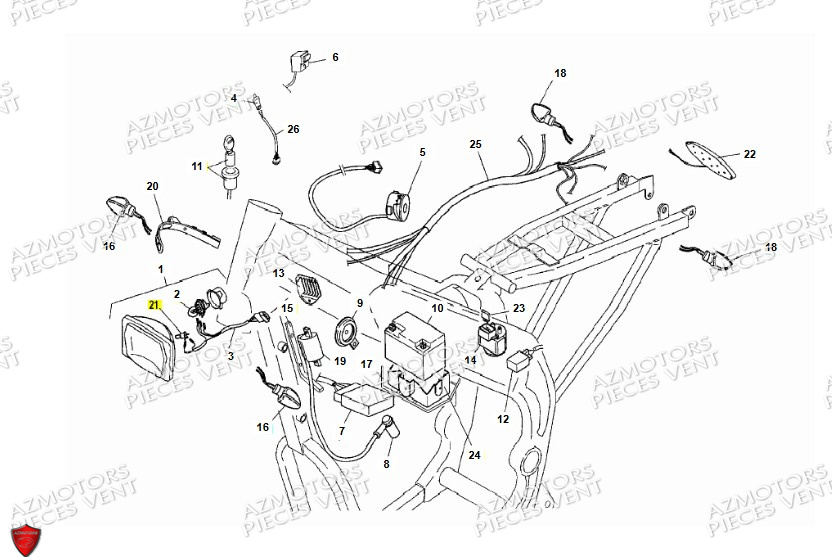 Electricite VENT PIECES HM 50 BAJA & 50 DERAPAPAGE RR (2010-2011)